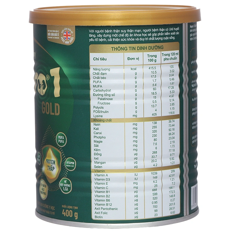 Sản phẩm dinh dưỡng chuyên biệt cho người bệnh thận có ure huyết tăng Nepro 1 gold - 3